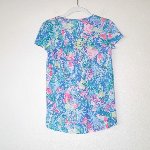 Lilly Pulitzer Gold Label Rainbow Mermaid Tee XXS - Picture 3 of 8